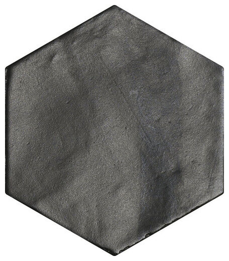 carmen ceramic art nomade black hexagon gres 13.9x16 