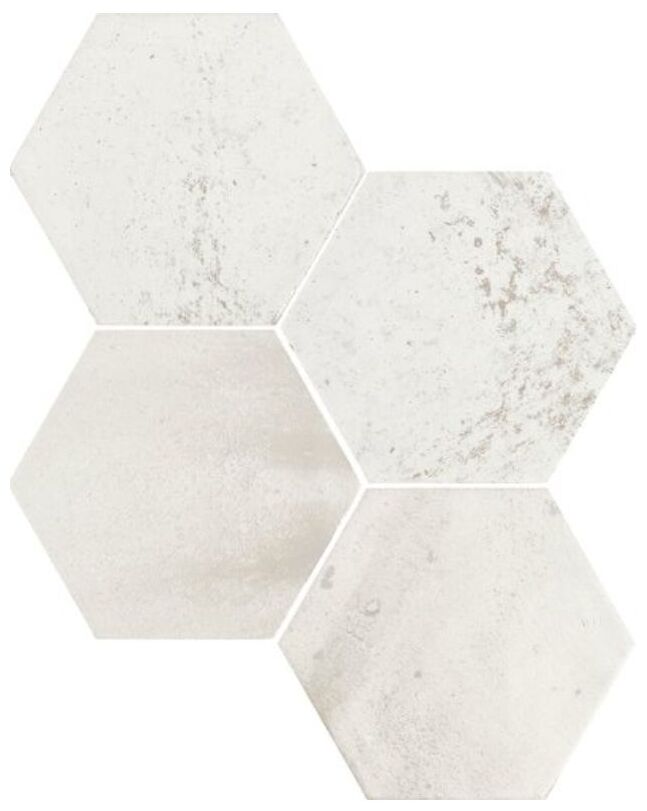 carmen ceramic art mars white hexagon 13.9x16 - zdjęcie główne