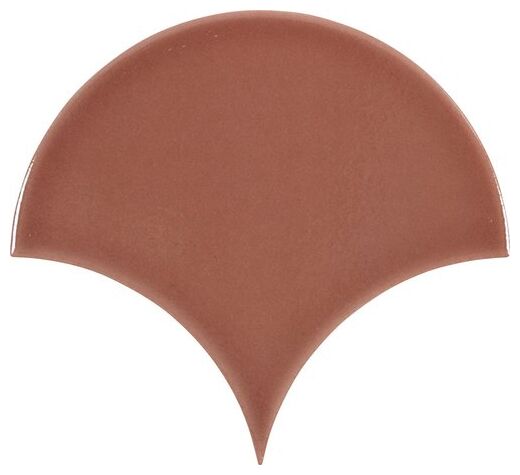 Błyszcząca płytka Dynamic Coral Escamas o koralowym kolorze i nieregularnym kształcie