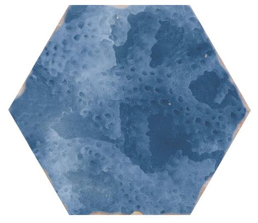 carmen ceramic art touareg blue mix hexagon gres 13.9x16 