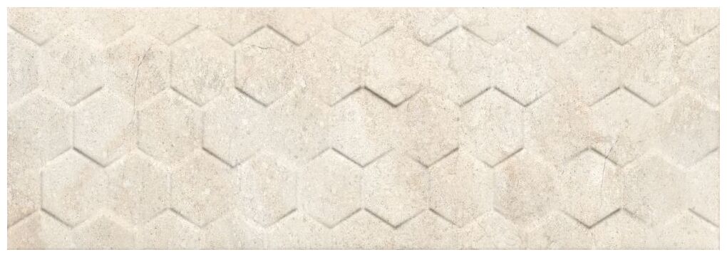 Ceramika Color Arena Cream Hexagon płytka ścienna 25x75 G1 - matowa glazura z motywem geometrycznym