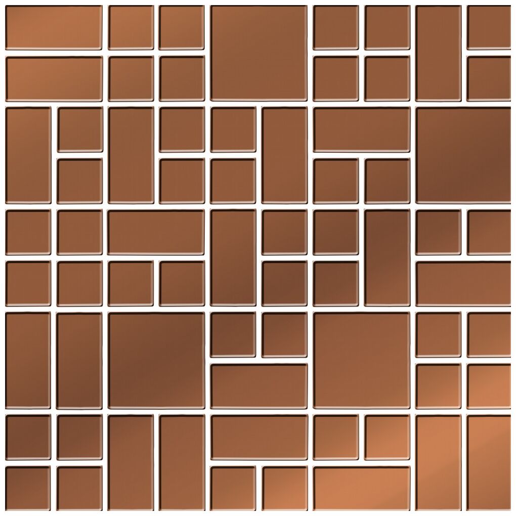 ceramika color copper glass mozaika 25x25 - zdjęcie główne