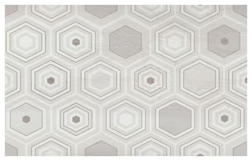 Duża płytka Amberia White dekor 25x40 z mozaikowym wzorem sześciokątów w bieli i szarości