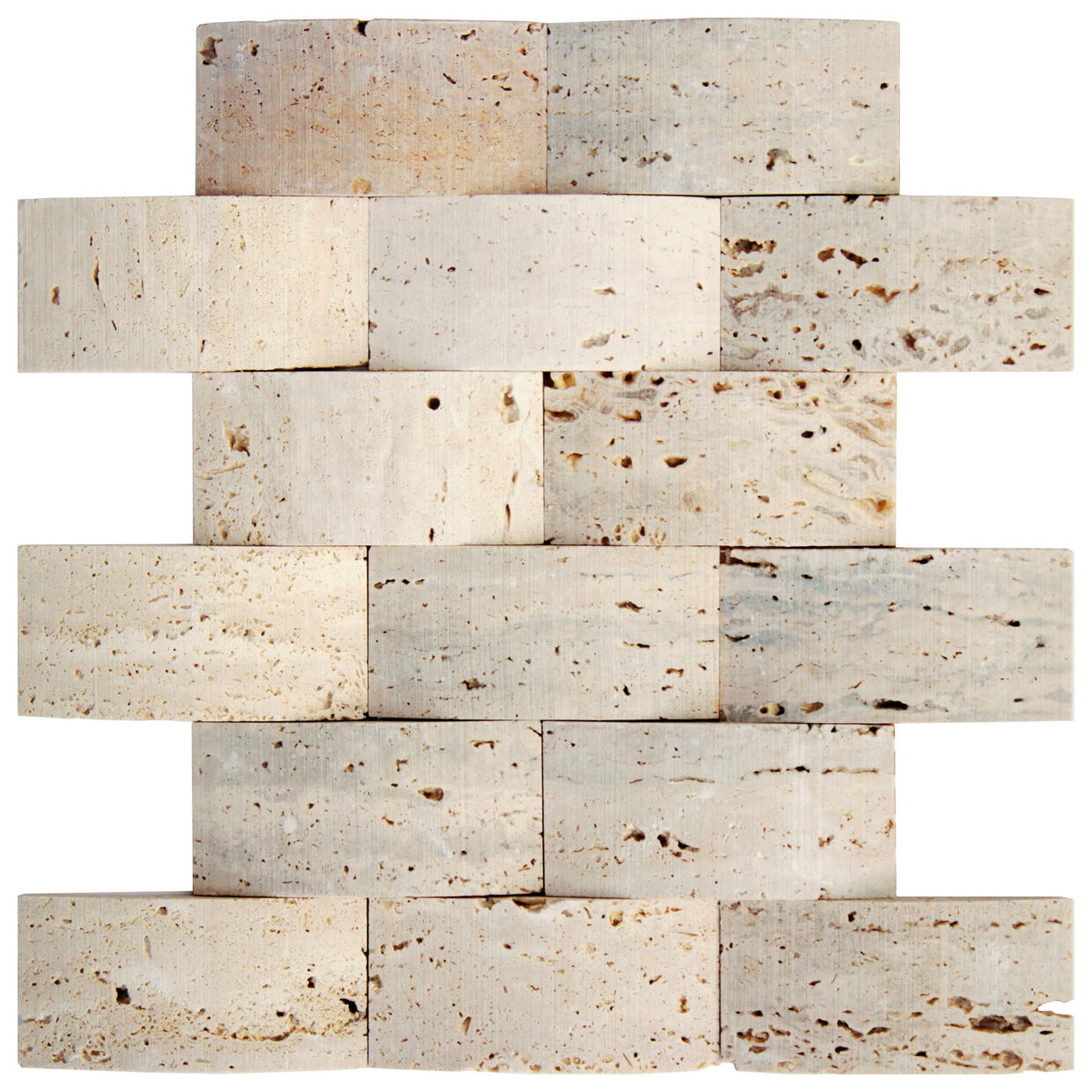 Beżowa mozaika Unit Kamienna Mk-19 z matowa powierzchnia i imitacja kamienia naturalnego