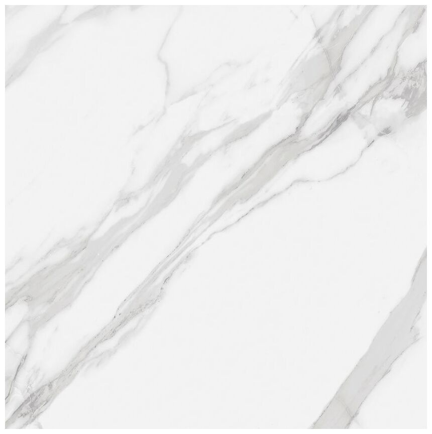 Biały gres Coriento/Lomero White z szarymi żyłkami imitującymi marmur w formacie 60x60 cm