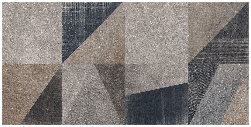 Ferro GEO gres mat rektyfikowany 60x120 z geometrycznym wzorem i betonopodobnym efektem