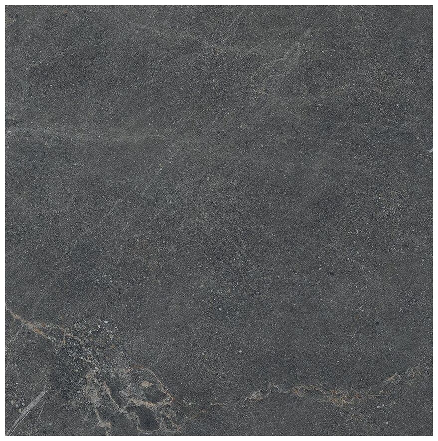 Grafitowy gres Distinct Graphite Silky Cristal 59,7x59,7 z efektem kamienia i matową powierzchnią