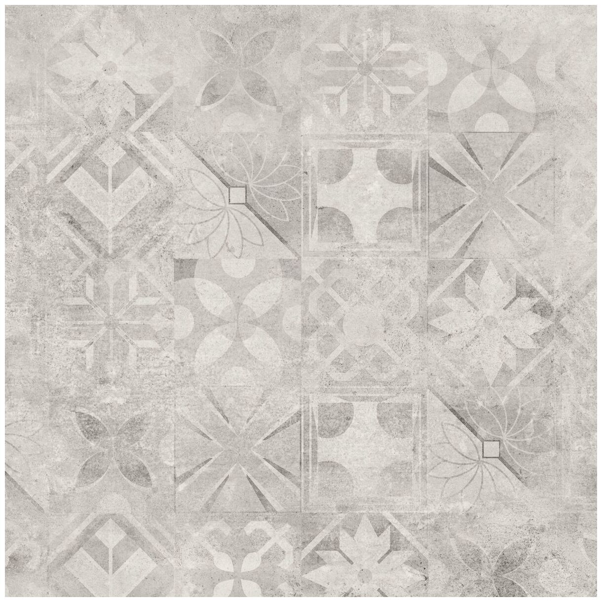 cerrad softcement white patchwork dekor poler rektyfikowany 59.7x59.7 - zdjęcie główne