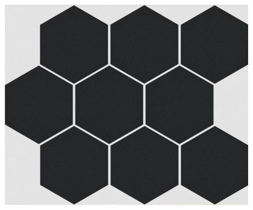 cerrad cambia black mozaika heksagon lappato rektyfikowana 27.53x33.4x0.8 - zdjęcie główne
