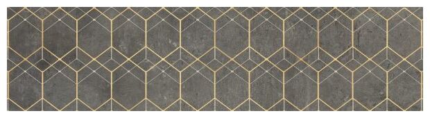 cerrad softcement graphite geo dekor poler rektyfikowany 29.7x119.7 - zdjęcie główne