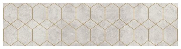 cerrad softcement white geo dekor poler rektyfikowany 29.7x119.7 - zdjęcie główne