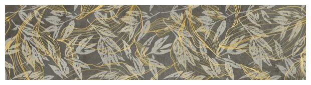 cerrad softcement graphite flower dekor rektyfikowany 29.7x119.7 - zdjęcie główne