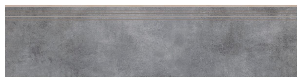 cerrad batista steel stopnica nacinana lappato rektyfikowana 29.7x119.7 - zdjęcie główne