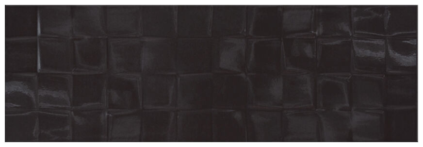 cersanit black glossy structure cubes płytka ścienna 19.8x59.8 - zdjęcie główne