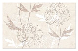 cersanit ferrata beige flower dekor 25x40 - zdjęcie główne