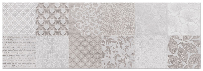 cersanit snowdrops patchwork dekor 20x60 - zdjęcie główne