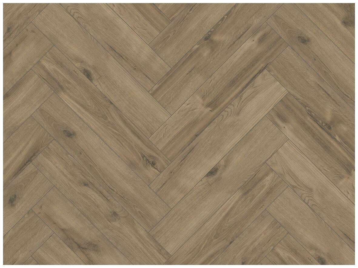 Manor+ Vouvray 63979 jodełka panele podłogowe w ciepłej tonacji brązu z widocznym usłojeniem
