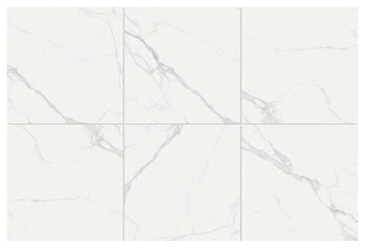 White Marble Calacatta ORO gres rektyfikowany 61x61 o jasnym tle z szaro-beżowymi żyłkami - zdjęcie nr: 3