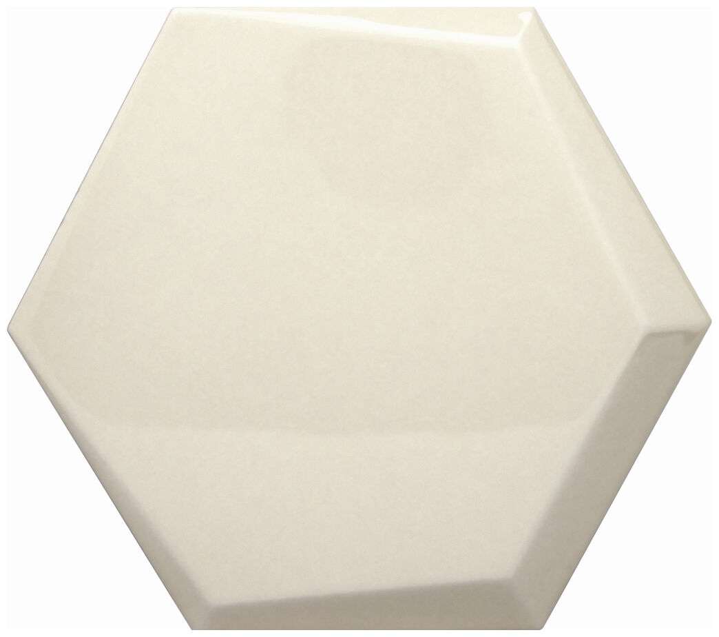 decus hexagono cuna crema brillo płytka ścienna 15x17 - zdjęcie główne