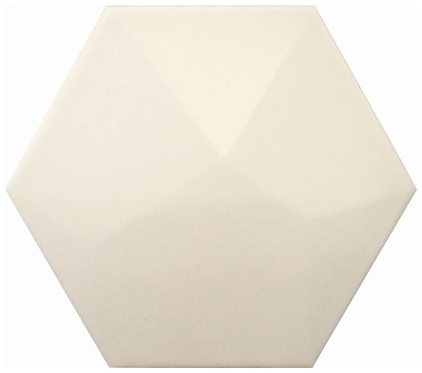 decus hexagono piramidal crema mate płytka ścienna 15x17 - zdjęcie główne
