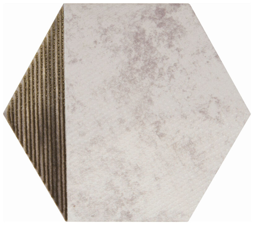 decus hexagono piramidal crema metalic dekor 15x17 - zdjęcie główne