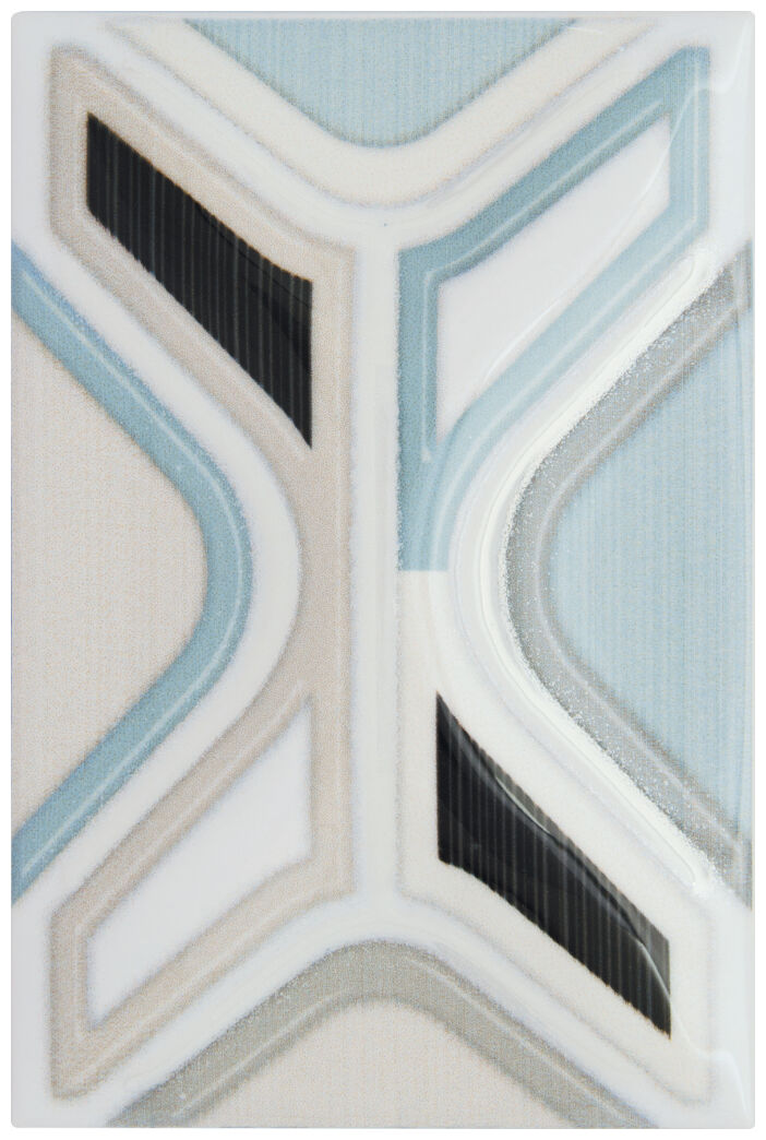 Błyszcząca płytka Aspa Colors 1 dekor 10x15 z geometrycznym wzorem w delikatnych kolorach