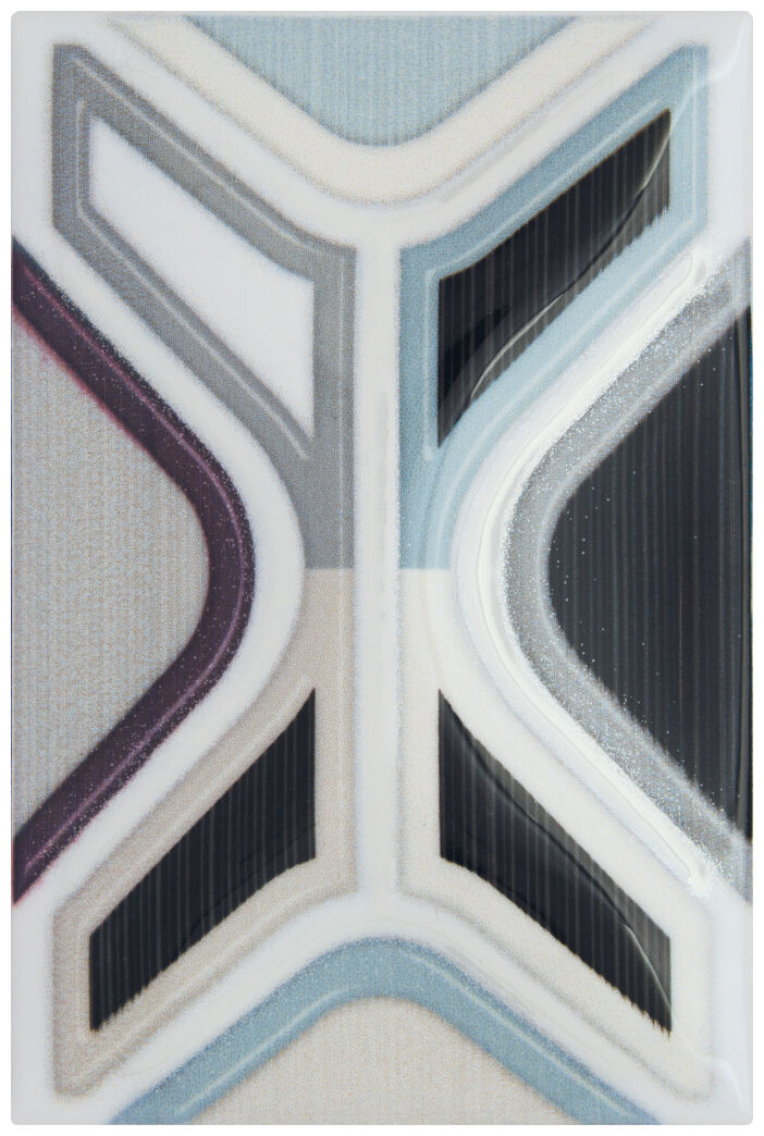 Błyszcząca płytka Aspa Colors 3 dekor 10x15 z geometrycznym wzorem w stonowanych barwach