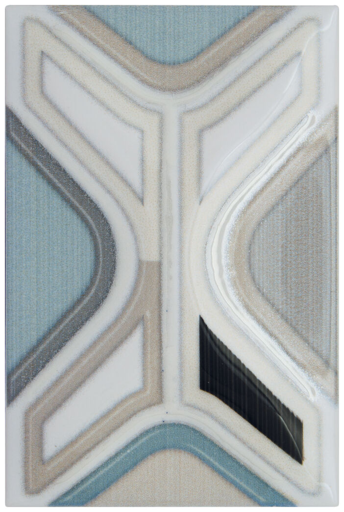 Błyszcząca płytka Aspa Colors 4 dekor 10x15 ze wzorem geometrycznym w stonowanych kolorach