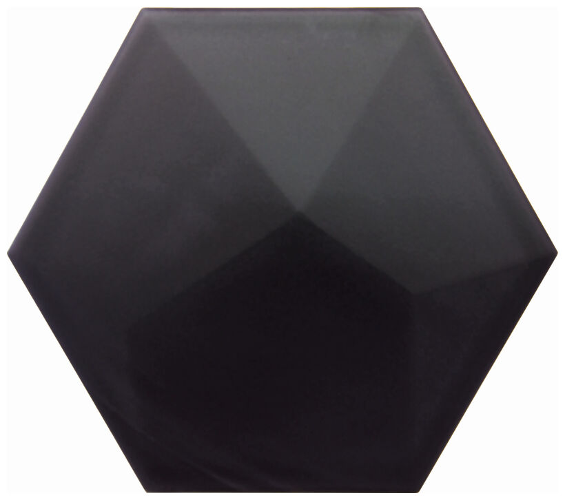 decus hexagono piramidal negro mate płytka ścienna 15x17 - zdjęcie główne
