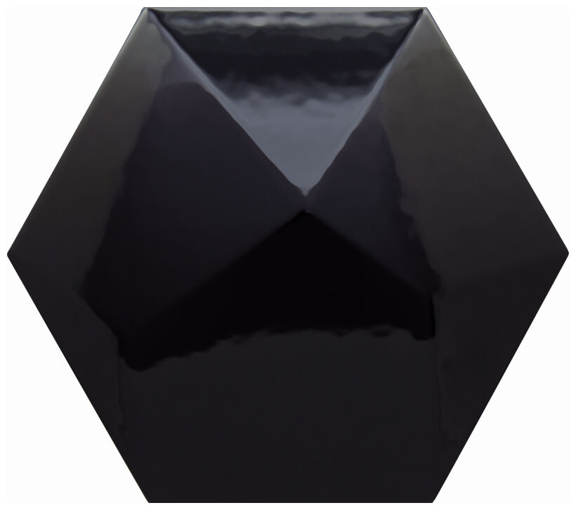 decus hexagono piramidal negro brillo płytka ścienna 15x17 - zdjęcie główne