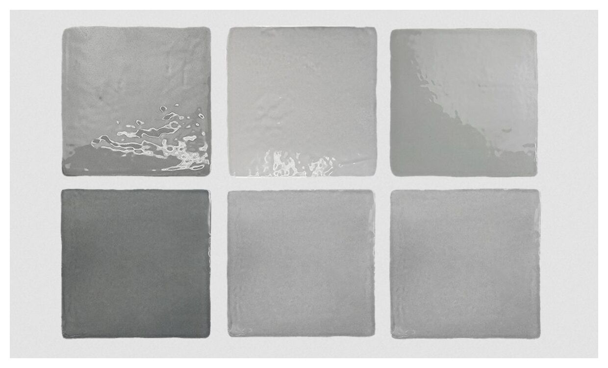 Decus Aquarelle Gris płytka ścienna 10x10 - glazura hiszpańska w stylu klasycznym do kuchni i łazienki - zdjęcie nr: 2
