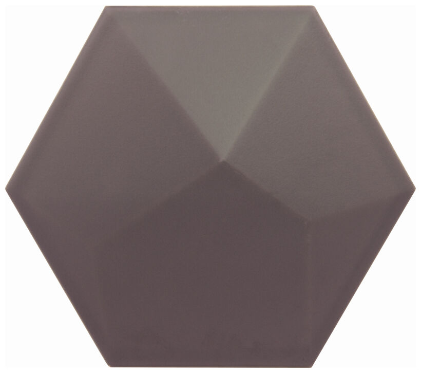 decus hexagono piramidal grafito mate płytka ścienna 15x17 - zdjęcie główne