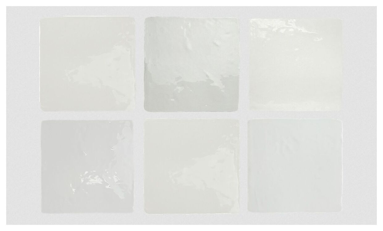 Decus Aquarelle Blanco płytka ścienna 10x10 - mała błyszcząca glazura hiszpańska - zdjęcie nr: 2