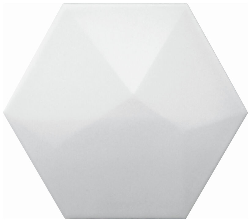 decus hexagono piramidal blanco mate płytka ścienna 15x17 - zdjęcie główne