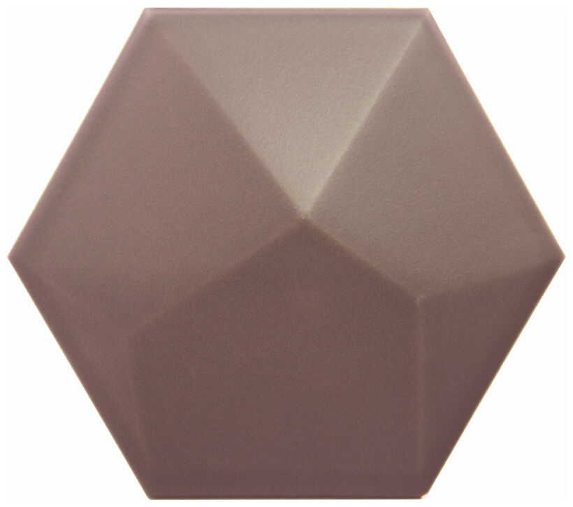 decus hexagono piramidal chocolate mate płytka ścienna 15x17 - zdjęcie główne