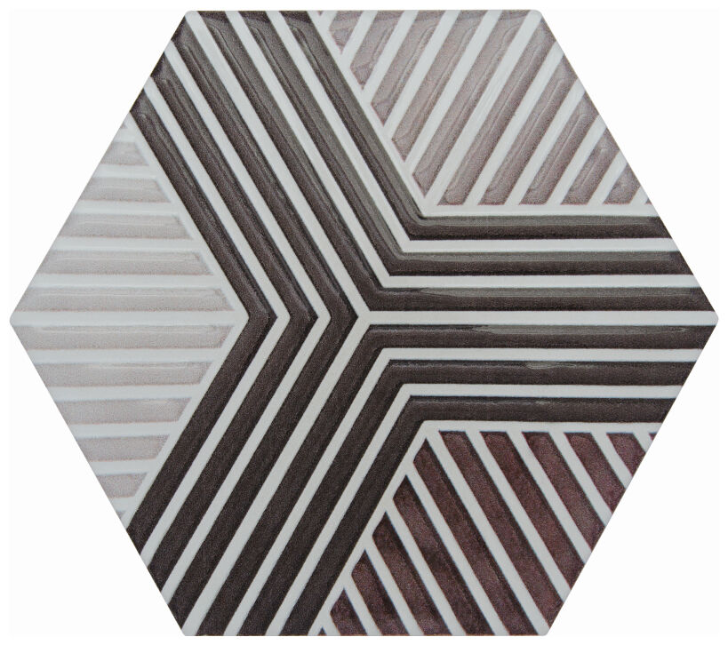 decus hexagono piramidal crema geometric dekor 15x17 - zdjęcie główne