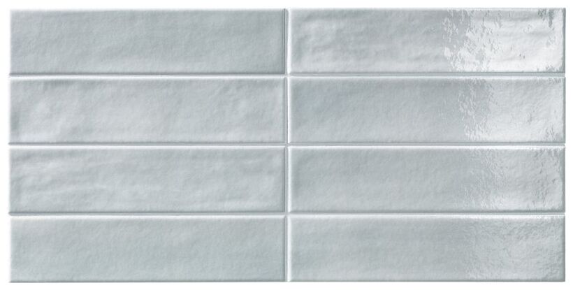 Delconca Ghiaccioli GH2 Anice Brick płytka ścienna 6x25 - niebieska płytka w kształcie cegiełki