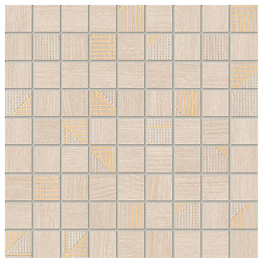 domino woodbrille beige mozaika 30x30 - zdjęcie główne
