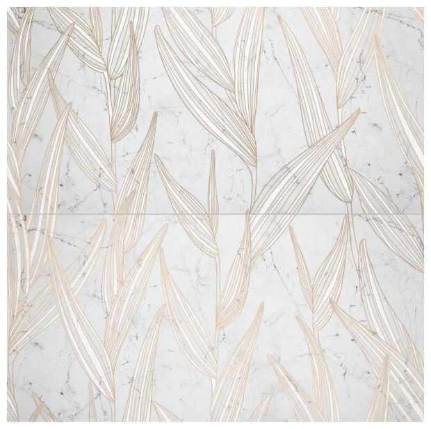 domino lily leaves 2-elementowy dekor 59.8x59.8 - zdjęcie główne