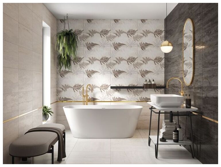 Błyszczące kafelki Terrane Brown Glossy z efektem kamienia w brązowych odcieniach - zdjęcie nr: 2