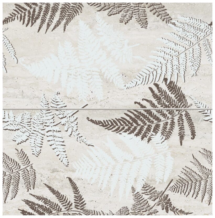 domino terrane leaves 2-elementowy dekor ścienny 60.8x61.8 - zdjęcie główne