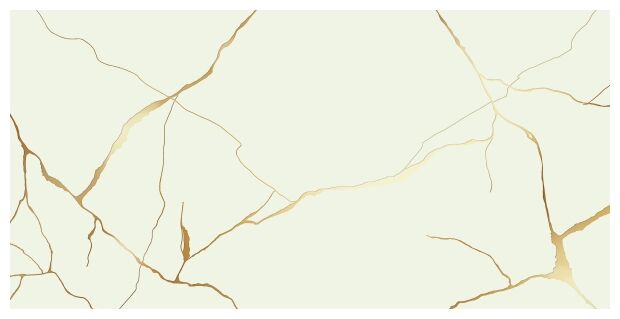 Płytka Sophi ORO Kintsugi z białym tłem i złotymi żyłkami o delikatnym połysku lappato