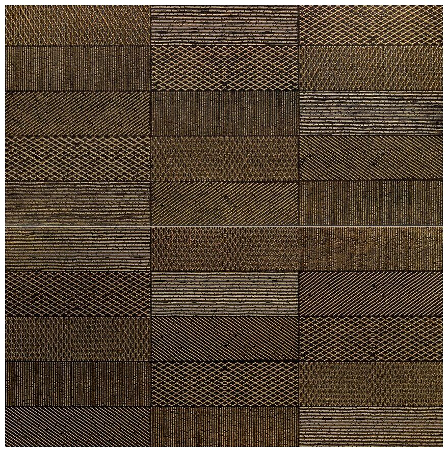 Domino Pietra Aurea Bars 2-Elementowy dekor 60.8x61.8 - wielkoformatowa płytka dekoracyjna do salonu