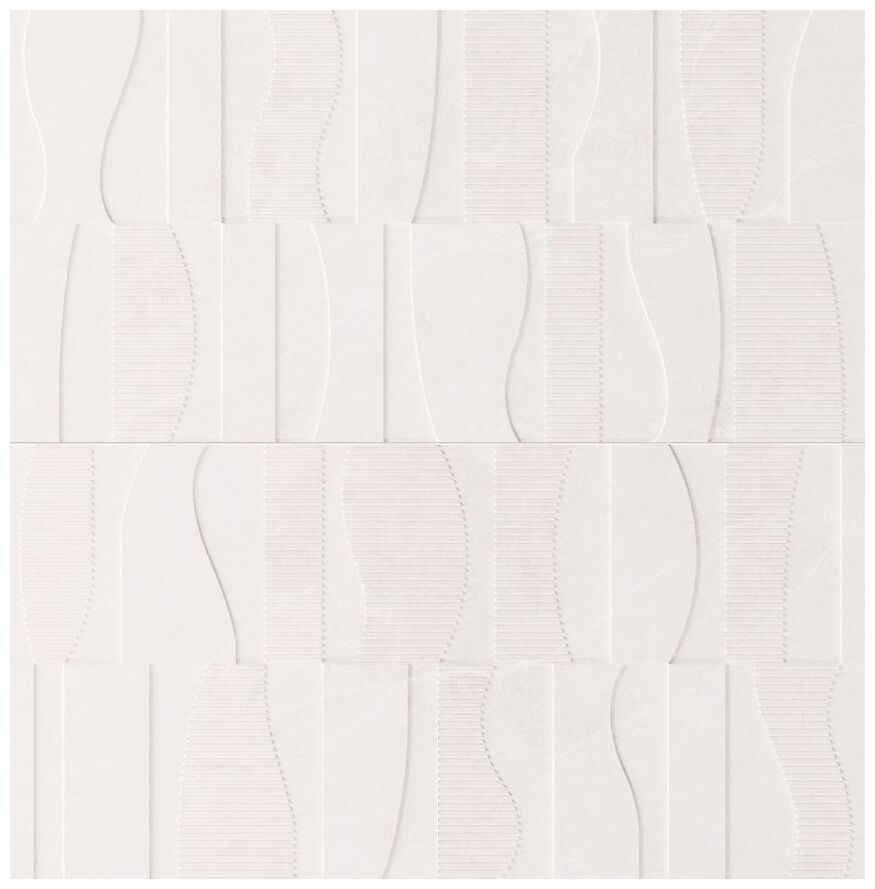 Matowa płytka Linva dekor 2-Elementowy z delikatnym reliefem i jasną neutralną kolorystyką