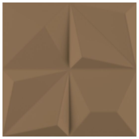 Brązowa płytka Multishapes Bronzo 25x25 z efektem 3D i strukturalną matową powierzchnią