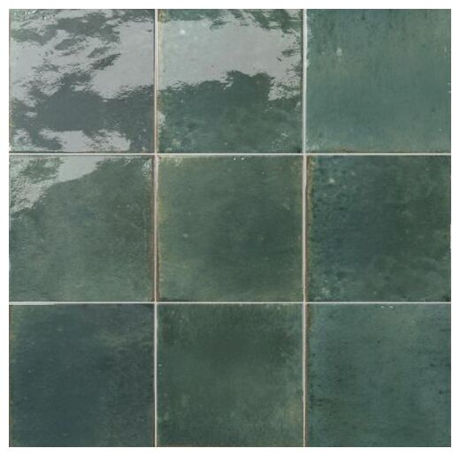 Gres Agadir Selva 14,7x14,7 w głębokim ciemnozielonym kolorze z błyszczącą powierzchnią