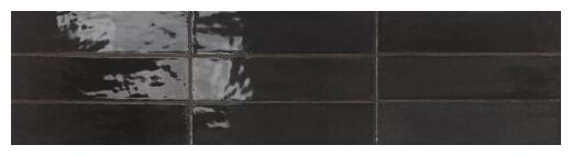 Czarne błyszczące płytki Agadir Noche gres 7x28 z subtelnymi nieregularnościami powierzchni