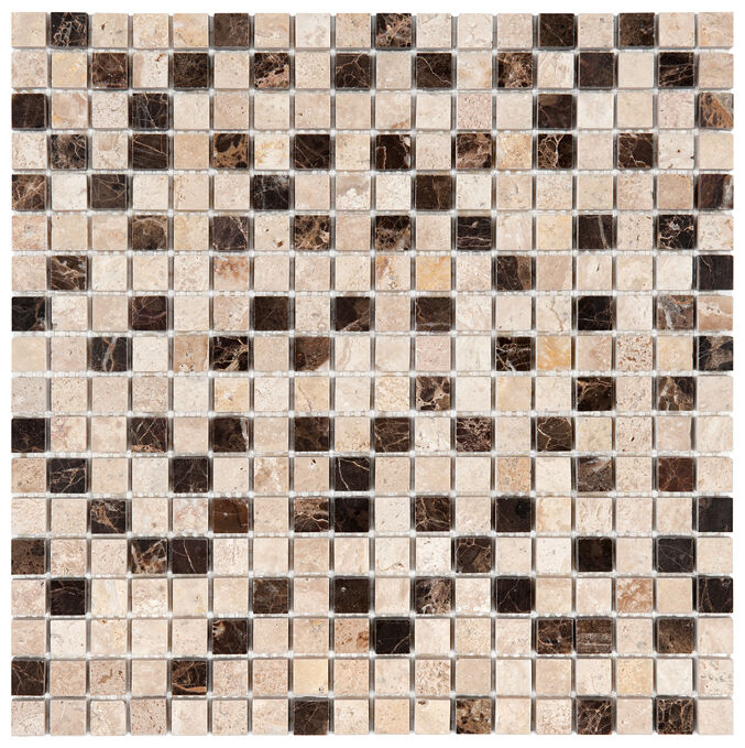 dunin travertine cream mix 15 mozaika kamienna 30.5x30.5 - zdjęcie główne