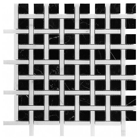dunin black&white pure black bw02 mozaika kamienna 30.5x30.5 - zdjęcie główne