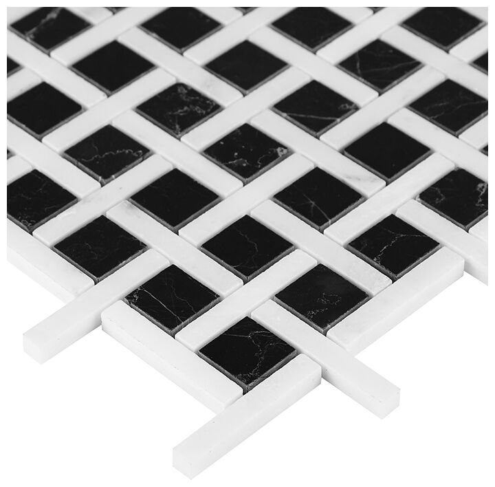 dunin black&white pure black bw02 mozaika kamienna 30.5x30.5 - zdjęcie nr: 3
